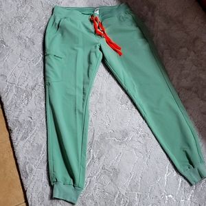 Figs jade scrub pants joggers